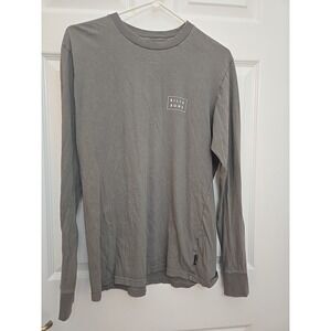 Men's Small Gray Billabong Long Sleeve T-shirt Wave Washed